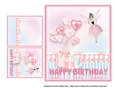 Fairy Heart Happy Birthday Card Topper & Gift Card