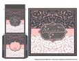 Elegant Wedding Card Topper & Wishing Well Money Envelope - Peach
