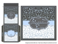 Elegant Wedding Card Topper & Wishing Well Money Envelope - Blue