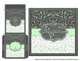 Elegant Wedding Card Topper & Wishing Well Money Envelope - Green