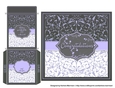 Elegant Wedding Card Topper & Wishing Well Money Envelope - Purple