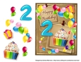 Birthday Bright Card Topper - 2nd Birthday
