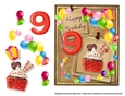 Birthday Bright Card Topper - 9th Birthday