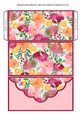 Flowers Galore Voucher/Money Wallet/Pocket Envelope Red