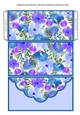 Flowers Galore Voucher/Money Wallet/Pocket Envelope - Blue