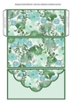 Flowers Galore Voucher/Money Wallet/Pocket Envelope - Green