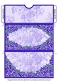 Blank Floral Voucher/Money Wallet/Pocket Envelope - Purple