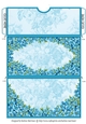 Blank Floral Voucher/Money Wallet/Pocket Envelope - Turquoise