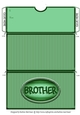 Brother Striped Voucher/Money Wallet/Pocket Envelope - Green
