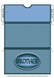 Brother Striped Voucher/Money Wallet/Pocket Envelope - Blue