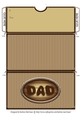 Dad Striped Voucher/Money Wallet/Pocket Envelope - Brown