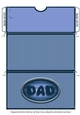 Dad Striped Voucher/Money Wallet/Pocket Envelope - Blue