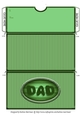 Dad Striped Voucher/Money Wallet/Pocket Envelope - Green