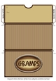 Gramps Striped Voucher/Money Wallet/Pocket Envelope - Brown