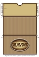 Grandad Striped Voucher/Money Wallet/Pocket Envelope - Brown