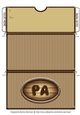 Pa Striped Voucher/Money Wallet/Pocket Envelope - Brown