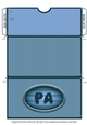 Pa Striped Voucher/Money Wallet/Pocket Envelope - Blue