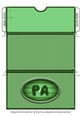 Pa Striped Voucher/Money Wallet/Pocket Envelope - Green