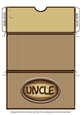 Uncle Striped Voucher/Money Wallet/Pocket Envelope - Brown