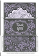 Elegant Print Voucher/Money Wallet/Pocket Envelope - Purple - Thank You