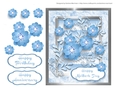 Beautiful Cut Flower Card Topper - Blue