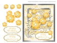 Beautiful Cut Flower Card Topper - Yellow