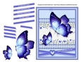Butterflies are Blue Card Topper