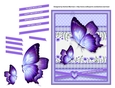 Butterflies are Purple Card Topper