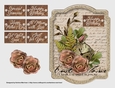 Vintage Handwritten Floral Card Topper - Hidden Clock