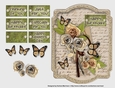 Vintage Handwritten Floral Card Topper - Paper Rose