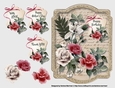 Vintage Handwritten Floral Card Topper - Mixed Flowers