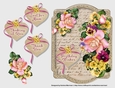 Vintage Handwritten Floral Card Topper - Rose & Pansy