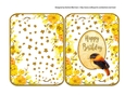 Yellow Floral Bird Card