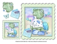 Sending Love Bear Card Topper and Gift Tag - Green