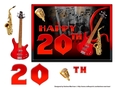 Musical 20th Birthday Card Topper