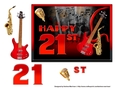 Musical 21st Birthday Card Topper