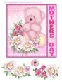 Pink Pastel Bear Card - Mothers Day