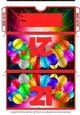 Bright Balloon Spray Money/Voucher/Gift Wallet/Pocket/Envelope - 21st Birthday