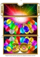 Bright Balloon Spray Money/Voucher/Gift Wallet/Pocket/Envelope - 30th Birthday - Gold
