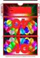 Bright Balloon Spray Money/Voucher/Gift Wallet/Pocket/Envelope - 40th Birthday - Red