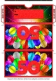 Bright Balloon Spray Money/Voucher/Gift Wallet/Pocket/Envelope - 50th Birthday - Red