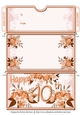 Age Floral Money/Voucher/Gift Wallet/Pocket/Envelope - 40th Birthday - Orange