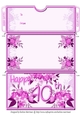 Age Floral Money/Voucher/Gift Wallet/Pocket/Envelope - 40th Birthday - Pink