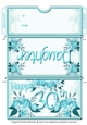 Age Floral Money/Voucher/Gift Wallet/Pocket/Envelope - 30th Birthday - Teal Daughter