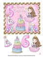 A Princess Birthday Card Topper - Age 6