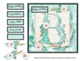 Floral Alphabet Card Topper - Letter B