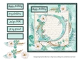 Floral Alphabet Card Topper - Letter D