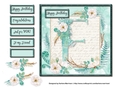 Floral Alphabet Card Topper - Letter F
