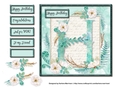 Floral Alphabet Card Topper - Letter H