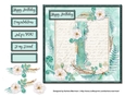 Floral Alphabet Card Topper - Letter I